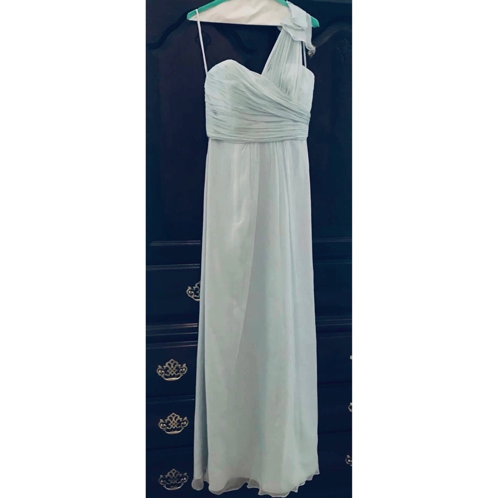 Amsale Ice Blue Bridesmaid Dress